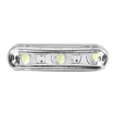 ECLAIRAGE DE PLAQUE IMMATRICULATION REPLAY MINI 3 LEDS TRANSPARENT/NOIR AVEC EQUERRE DE FIXATION (L 40mm / H 10mm / L 18mm) (HOMOLOGUE CE)