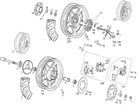 Roues avant et arrière