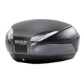 TOP CASE SHAD SH48 GREY DARK 48L WITH PLATE (CAPACITY 2 FULL-FACE HELMET) (L61XH31XP46CM) WITH COVER + DOUBLE BACKREST (LIMITED OFFER) (D0B48306R)