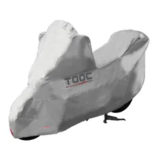 PROTECTIVE COVER MOTORCYCLE TAAC EASY POLYESTER HYDROFUGE SIZE M GREY (204X90X163CM) (STRAP ANTI-FLOATING/EYELET LOCK)