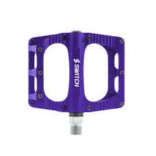 PEDAL MTB PLATEFORME DOWNHILL/BMX SWITCH FREERIDE ALUMINIUM CNC PURPLE THREAD 9/16 WITH PICOTS (PAIR) 100X90MM