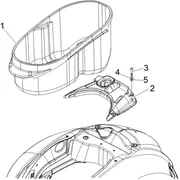 Logement casque - Dessous de selle