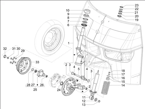 Suspension avant - Amortisseur/s