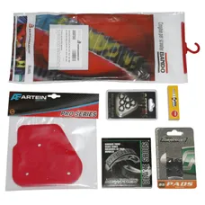KIT ENTRETIEN SCOOT ADAPTABLE MBK 50 OVETTO 2T/YAMAHA 50 NEOS 2T (PACK 6 PIECES) -SELECTION P2R PREMIUM