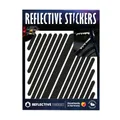 AUTOCOLLANT/STICKER REFLECHISSANT POUR VELO, CASQUE MODELE BANDES UNIVERSELLES NOIR (PLANCHE) -REFLECTIVE BERLIN