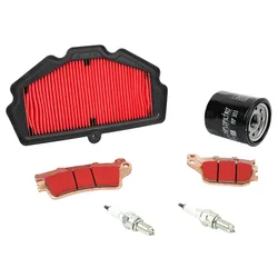 KIT ENTRETIEN MOTO ADAPTABLE KAWASAKI 650 VULCAN S 2015> PLAQUETTE METAL FRITTE (PACK 6 PIECES) -SELECTION P2R PREMIUM