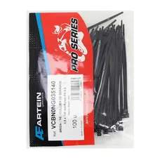 COLLIER DE SERRAGE NYLON TYPE RILSAN ARTEIN 3,5x140 mm NOIR (VENDU PAR 100) -PRO SERIES