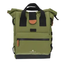 BAG REAR BICYCLE HAPO.G ROLL-TOP KAKI MEDIUM CONVERTIBLE SAC TO DOS (53X26X16CM) (SOLD INDIVIDUALLY) - MOUNTING KIT CROCHETS ON CARRIER