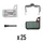 PLAQUETTE DE FREIN ROUTE / VTT SRAM FORCE 1, FORCE 22, RED 22B1, CX1, RIVAL 1, APEX HRD ET ULTIMATE (SWISSSTOP ORGANIC - DISC 32E) (VENDU PAR 25) - COMPATIBLE VAE