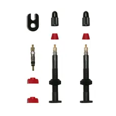 TUBELESS VALVE PRESTA P2R CARBON 45 mm (WEIGHT : 7 g/PR) (SOLD AS A PAIR CARDED)