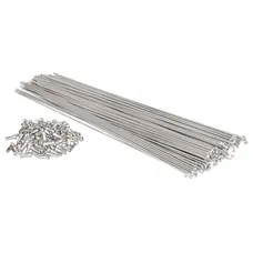 SPOKE STAINLESS STEEL SILVER VELOX MACH1 2 mm L 258 mm HEAD ANGLED WITH NUT (BOX OF 100)