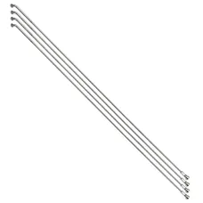 REINFORCED SPOKE STAINLESS STEEL SILVER 2,0 mm WITH HEAD ANGLED IN 2,3 mm L 282 mm WITH NUT (SOLD IN PACKS OF 4)