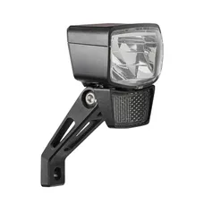 BICYCLE LIGHT FOR HUB DYNAMO FRONT ON FORK AXA NXT 60 LUX BLACK BOUTON SWITCH ON/OFF - FOR VOIR TO 70M AND VISIBLE TO 4KMS - LIGHT TO L'ARRET 4MN