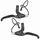 LEVIER DE FREIN VAE / E-BIKE ALU NOIR/ARGENT (LONGUEUR CABLE 300 mm) (PAIRE) -P2R