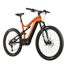 ELECTRIC BICYCLE/E-BIKE MTB 29 LEADER FOX ARGUS ALL SUSPENSION MEN'S ORANGE MATTE 12-SPEED MID-DRIVE MOTOR PANASONIC GX ULTIMATE 36-SPEED 90NM BATTERY 20AH (FRAME 21,5''- H55CM - XL - FOR ADULT OF 185 cm TO PLUS)