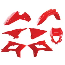 BODYWORK/FAIRING MOTORCYCLE ENDURO RESTYLING BETA 125, 250, 350, 390, 400, 480 RR 2-STROKE/4-STROKE 2013>2017 RED (KIT PLASTICS 7 PIECES) -POLISPORT