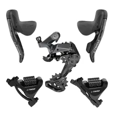 GROUPE/TRANSMISSION GRAVEL LTWOO 1X11-SPEED GR9 SERIES DISC HYDRAULIC CARBON BLACK (REAR DERAILLEUR - LEVIERS/MANETTES WITH ETRIERS FRONT AND REAR) (BOXED) -OIL MINERALE