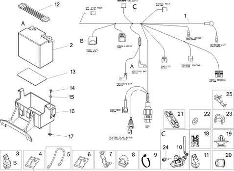 Circuit electrique arrière