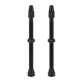 TUBELESS VALVE PRESTA VITTORIA 80 mm ALUMINIUM BLACK VALVE CORE REMOVABLE (SOLD AS A PAIR CARDED)