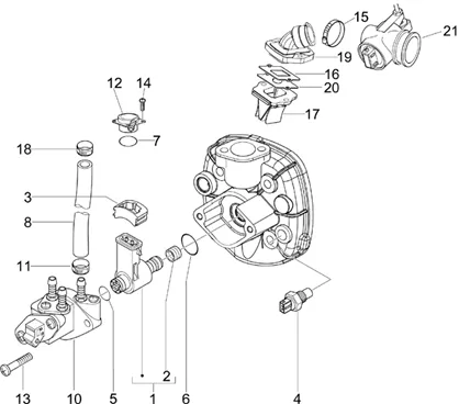 Corps papillon - Injecteur - Raccord d'admission