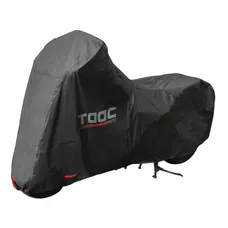 PROTECTIVE COVER MOTORCYCLE TAAC PLUS HYDROSCUD POLYESTER WATERPROOF/WATERPROOF 2000 mm SIZE L BLACK (219X90X127CM) (STRAP ANTI-FLOATING/EYELET LOCK/BAG OF STORAGE)