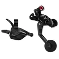 TRANSMISSION BICYCLE PLIANT URBAN LTWOO SHIFTER LEFT 8-SPEED AND REAR DERAILLEUR LTWOO BLACK FOR BICYCLE PLIANT BROMPTON