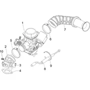 Carburateur complet - Raccord d'admission