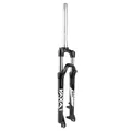 MTB FORK 27.5 " ZOOM VAXA 28 BLACK ADJUSTABLE/BLOCABLE AU GUIDON DEB. 100 mm PIVOT LISSE 295 mm CONIQUE 1" 1/2 -1''1/8-28,6 OUTER COMPATIBLE DISC