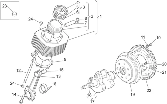 Arbre moteur - Cylindre