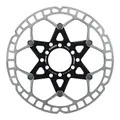 BRAKE DISC ROAD 6 HOLES ELVEDES 160 mm STEEL SILVER/ALUMINIUM BLACK (ULTRA-LEGER 105 g) -THICKNESS 1.8 mm