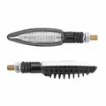 CLIGNOTANT SEQUENTIEL MOTO AVOC SAGATA 24 LEDS BASE ABS TRANSPARENT/NOIR (L 103mm / H 25mm / L 26mm) (HOMOLOGUE CE) (PAIRE)