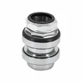JEU DIRECTION FILETE 1" (PIVOT FOURCHE 22,2 INTERIEUR/25,4 EXTERIEUR/CONE 27.0) ARGENT P2R ACIER CAGE A BILLES