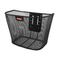 FRONT BASKET STEEL NID ABEILLE KLICKFIX 16L BLACK WITH PLATINE FIXE FOR VEA/E-BIKE (35X26X25CM)