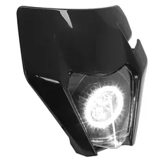 HEADLIGHT COWL MOTORCYCLE UNIVERSAL TYPE KTM EXC BLACK (LED CIRCLE SHAP) -P2R- **