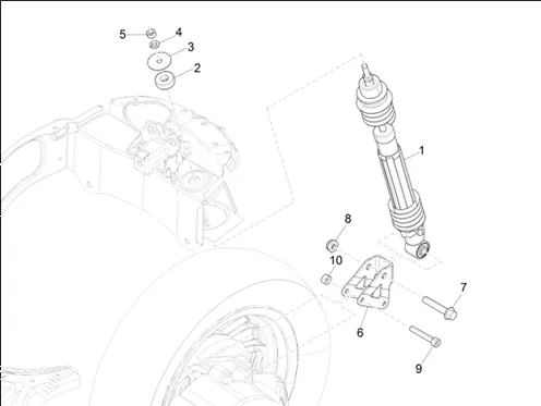 Suspension arrière - Amortisseur/s