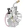 CARBURATEUR TYPE PWK 24 SILVER A BOISSEAU PLAT AVEC POWER JET ENTREE AIR POLI + COUDE TOURNANT + STARTER A TIRETTE -QUALITE PREMIUM- -P2R