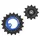 DERAILLEUR JOCKEY WHEEL AOPW TRIPEAK 12-18 TEETH CERAMIC 11X2-SPEED SHIMANO ULTEGRA R8000GS/105 R7000GS BLUE FONCE (SET OF 2) (WARRANTY 4 YEARS)