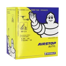 CHAMBRE A AIR 10'' 4.00-10, 110/80-10 MICHELIN 10C3 VALVE COUDEE 90