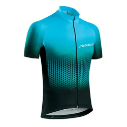 MAILLOT GIST ETE JUNIOR MANCHES COURTES ZIP TOTAL BLEU DEGRADE 10/12 ANS - 8105