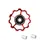 GALET DERAILLEUR TOOPRE 11 DENTS ROUGE (VENDU A L'UNITE) -INCLUS RONDELLES 4 ET 5 mm