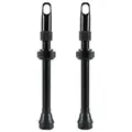 TUBELESS VALVE PRESTA VELOX ALUMINIUM BLACK 60 mm VALVE CORE REMOVABLE (SOLD AS A PAIR CARDED) COMPATIBLE BOSCH