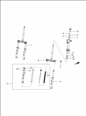 Suspension avant - Amortisseur/s