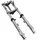 FOURCHE CYCLO EBR POUR PEUGEOT 103/MBK 51 ARGENT (HYDRAULIQUE DIAM 28 mm AVEC FIXATION POUR FREIN A DISQUE ENTRAXE 60mm) (QUALITE 100% MADE IN ITALY)