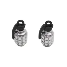 CAP OF VALVE SCOOTER/MOPED REPLAY VS GRENADE SILVER (PAIR)