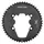 ROAD CHAINRING 4-BOLT DIA. 110 FOR SHIMANO ULTEGRA R8100 MICHE 50T OUTER BLACK 12-SPEED ALUMINIUM, CARBON 3K (WEIGHT 127 g) -X2 RD R81- FOR SENSOR OF PUISSANCE