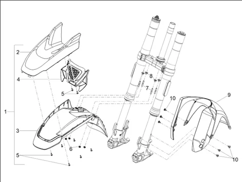 Garde-boue Av.-Embasement