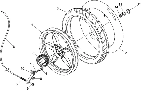 Roue arrière