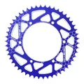 ADAPTABLE REAR SPROCKET 50CC GEARED MOTORCYCLE VOCA BESTIA DERBI 50 GPR NUDE 2004>, GPR RACING 2004>, SENDA DRD 2007>/APRILIA 50 RS4 2011>2020/GILERA 50 SMT 2013> 420 50 DTS ALUMINIUM CNC BLUE (DIAMETER 108/123/6.5)