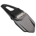 SUPPORT DE PLAQUE IMMATRICULATION AVEC FEU 50 A BOITE/MOTO PREMIUM AVEC FEU TRANSPARENT A LEDS (L 328mm / H 55mm / L 110mm) (HOMOLOGUE CE) -REPLAY