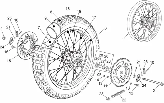 Roue arrière
